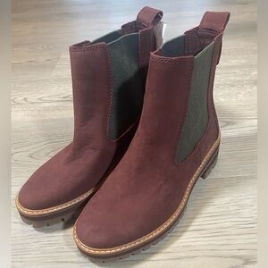 🌳Timberland Courmayeur Valley Chelsea boot wine/burgundy  size 6.5 NWT